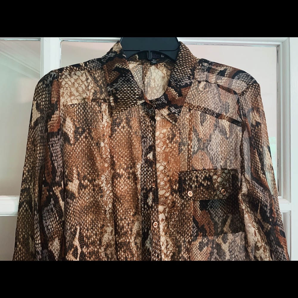 snakeskin pattern blouse - Picture 2 of 3